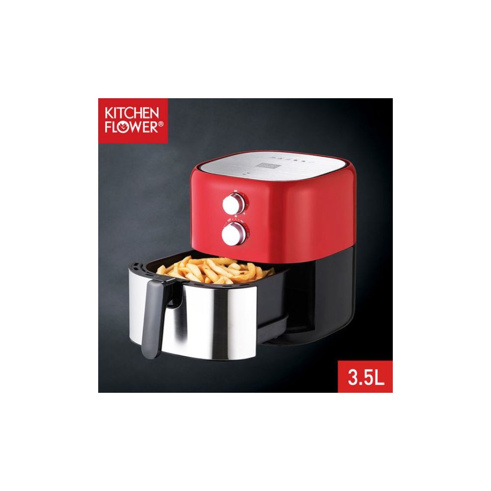 키친플라워 큐브 에어프라이어 3.5L1인가구에어프라이어3.5L 후라이