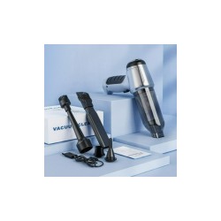 차량용 무선 청소기 USB 충전 셀프세차 초강력 휴대용 진공 청소기 -강력파워 실버 업글 전용백포함